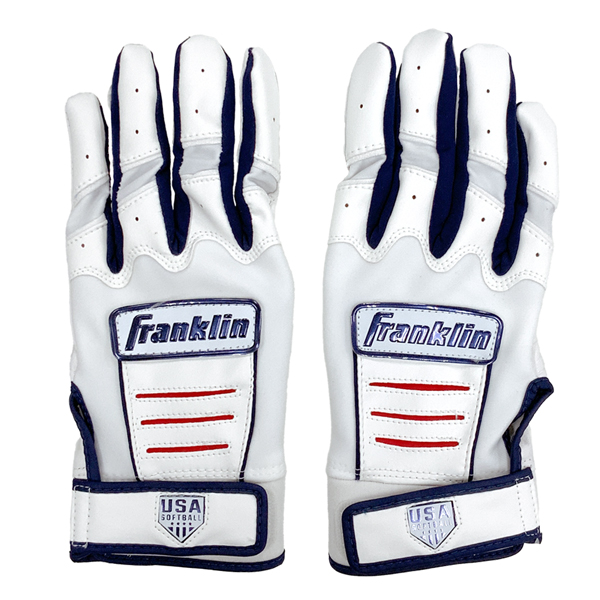 フランクリン 野球 バッティング手袋 一般用 Franklin CFX FP 両手用 20710 ホワイトネイビーレッド メール便配送 | フランクリン | 01