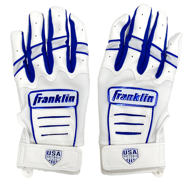 フランクリン ソフトボール 野球 バッティング手袋 一般用 Franklin CFX FP 両手用 20715 ホワイトロイヤル メール便配送 | フランクリン | 01