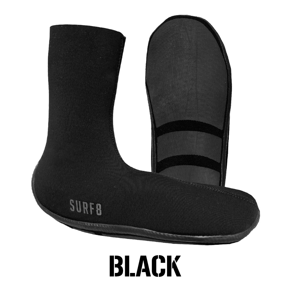 【予約】サーフエイト ブーツ 26-27 SURF8 3mm クイックオンソックス ラウンド BLACK 86F1FX2 | SURF8 | 01