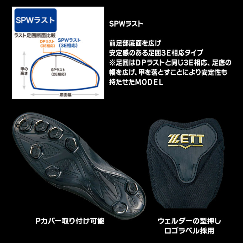 専門店では ゼット 野球 スパイク 樹脂底 一般用 ZETT スーパーグランドジャック ブラック4 830円 sarozambia.com