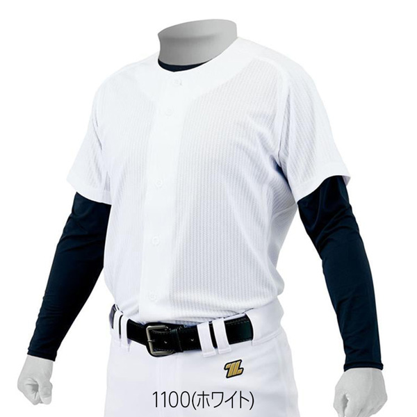 ゼット 練習 ユニフォーム 少年用 ZETT メカパン ジュニアメッシュフルオープンシャツ 野球 | ゼット | 01
