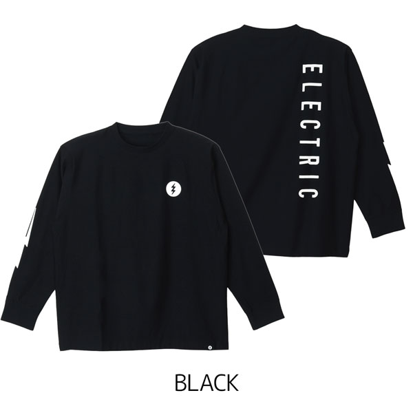 エレクトリック 長袖Tシャツ ELECTRIC VERTICAL LOGO DRY L/S TEE バーチカルロゴドライ ロンTee UVカット 防蚊加工 吸水速乾 接触冷感 25SS | ELECTRIC | 01