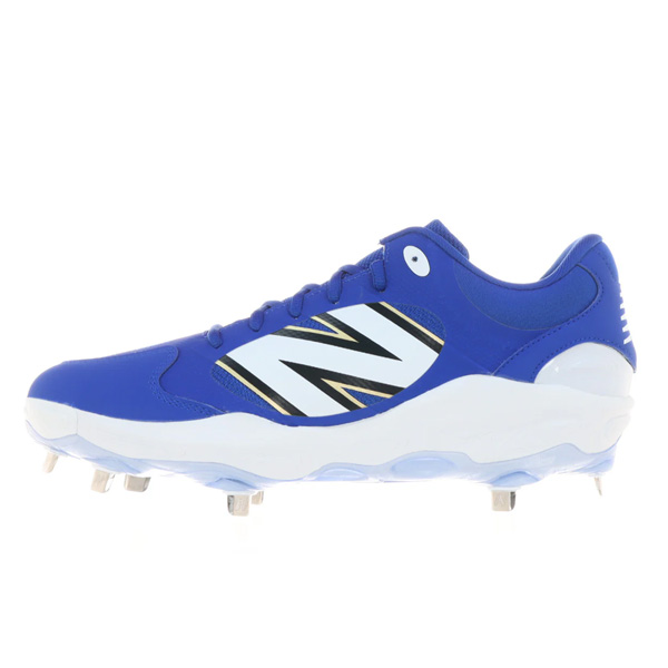 ニューバランス スパイク New Balance 野球 シューズ ウレタンソール 埋め込み金具 一般用 3000v7 Metal TB7 ブルー ワイズ2E P革加工不可 | New Balance | 01