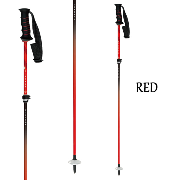 OGASAKA スキー ストック 赤黒 楽天市場】オガサカ サイズ調整式 ストック スキーポール レッド 95