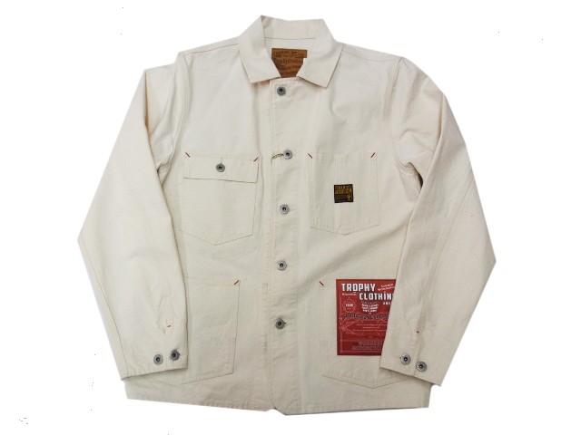 TROPHY CLOTHING ワークジャケット カバーオール ホワイト ja681d.jpg