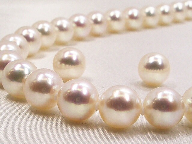 花珠真珠ネックレス ピアスorイヤリング 6.5〜7.0mm アップ