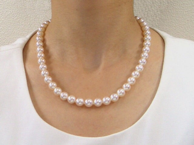 花珠真珠ネックレスセット ピアスorイヤリング 6.5〜7.0mm