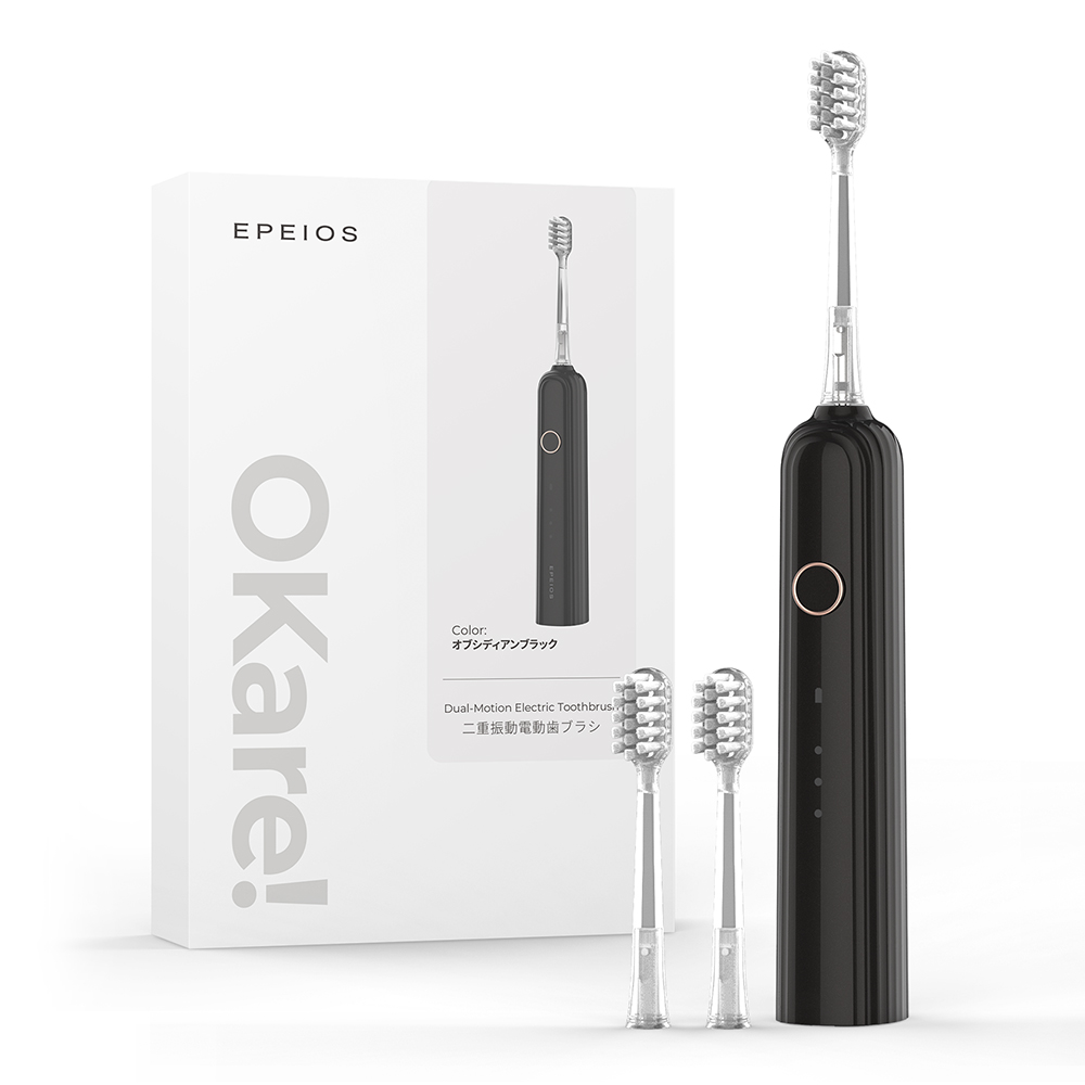 EPEIOS 二重の振動 電動歯ブラシ 横振れ 音波振動 歯間ケア 電動
