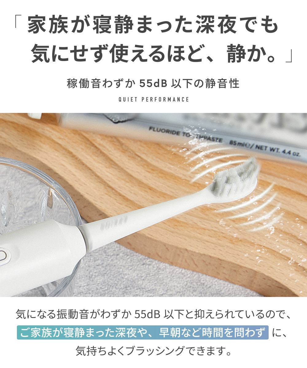 電動歯ブラシ 携帯用 音波式 IPX7防水 Typc-C充電 出張 旅行 静音 歯垢