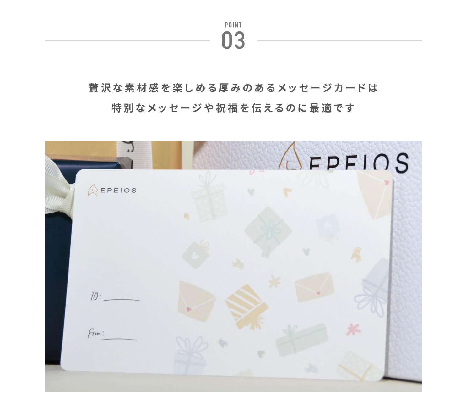 EPEIOS（エペイオス） 【ギフトカード付き】ギフト用 紙袋 280*200