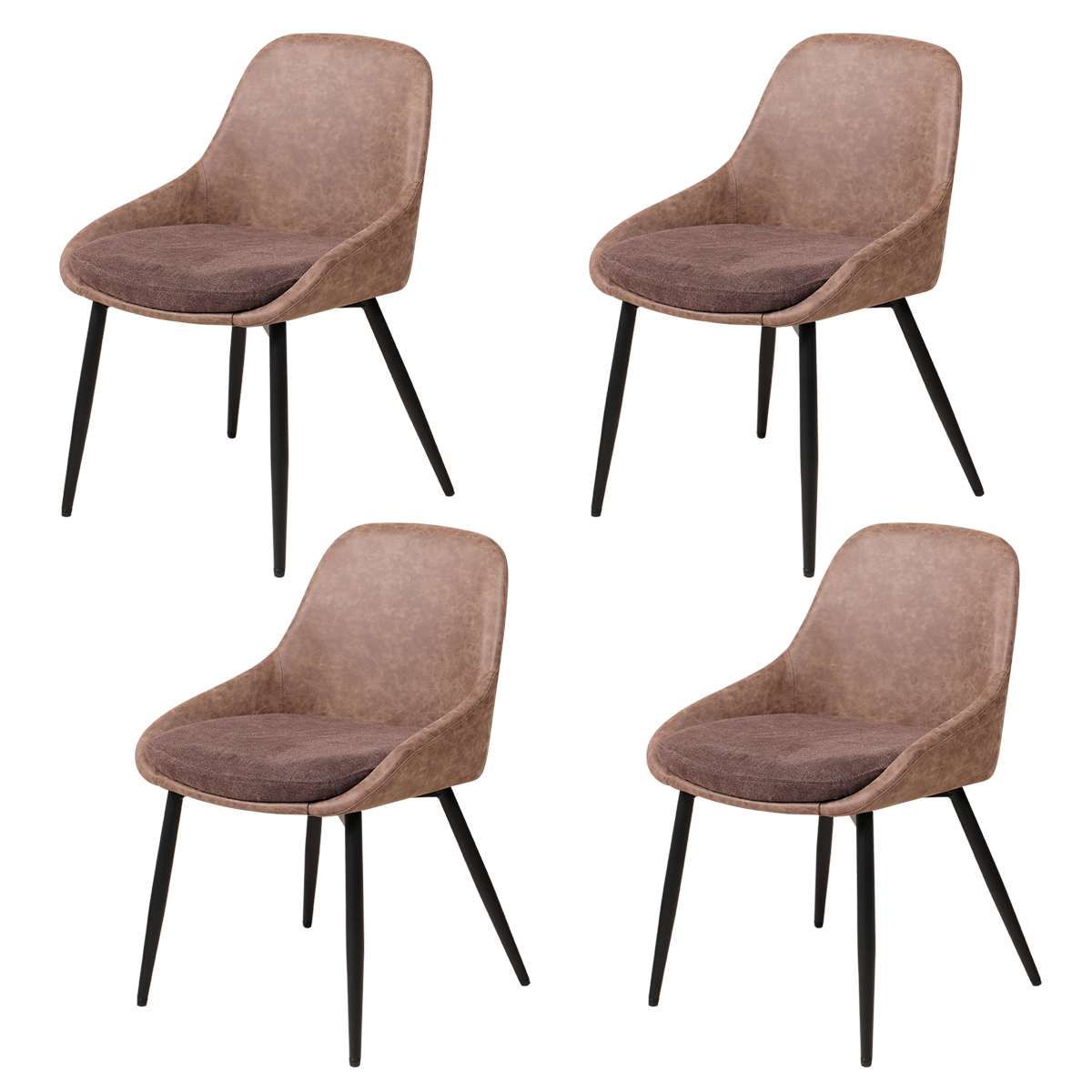 ダイニングチェア 4脚セット おしゃれ イス 北欧 モダン 食卓椅子 PU