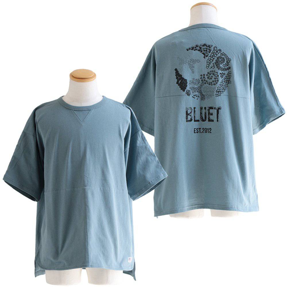 Tシャツ メンズ 半袖 ゆるtシャツ 月星 バックプリント Usaコットン 綿100 ロング丈 ポケット付き サイドスリット Grn Paty R Mr Lumberjack 通販 Yahoo ショッピング