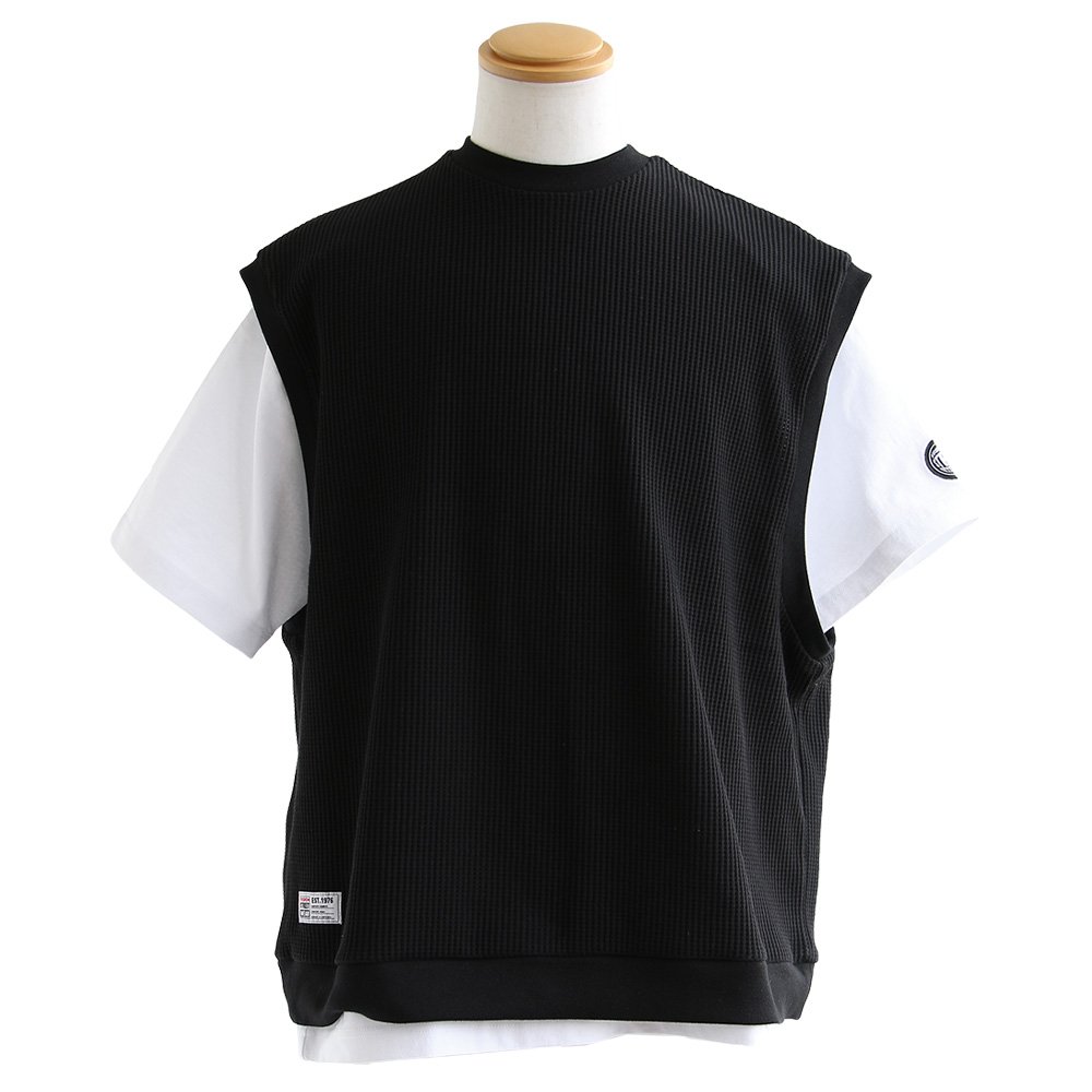 Tシャツ 半袖 ベスト アンサンブル セットアップ メンズ  クルーネック ワッフル PATY パティ VISION STREET WEAR ヴィジョンストリートウェア｜mr-lunberjack｜02