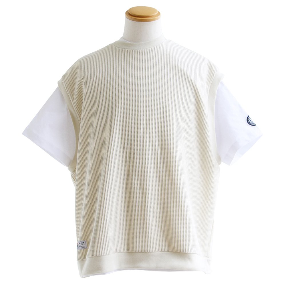 Tシャツ 半袖 ベスト アンサンブル セットアップ メンズ  クルーネック ワッフル PATY パティ VISION STREET WEAR ヴィジョンストリートウェア｜mr-lunberjack｜03