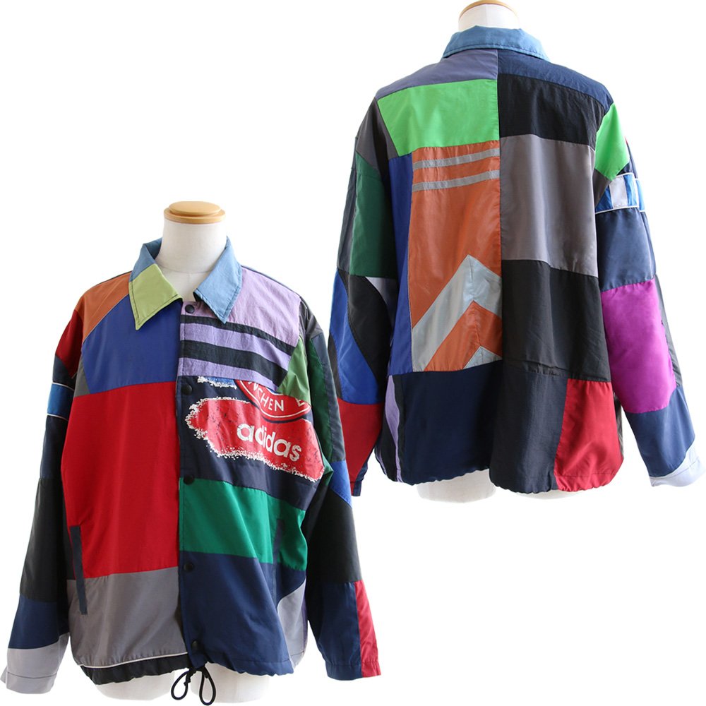 PATY ジャケット 長袖 メンズ パッチワーク リメイク 古着 ワイド