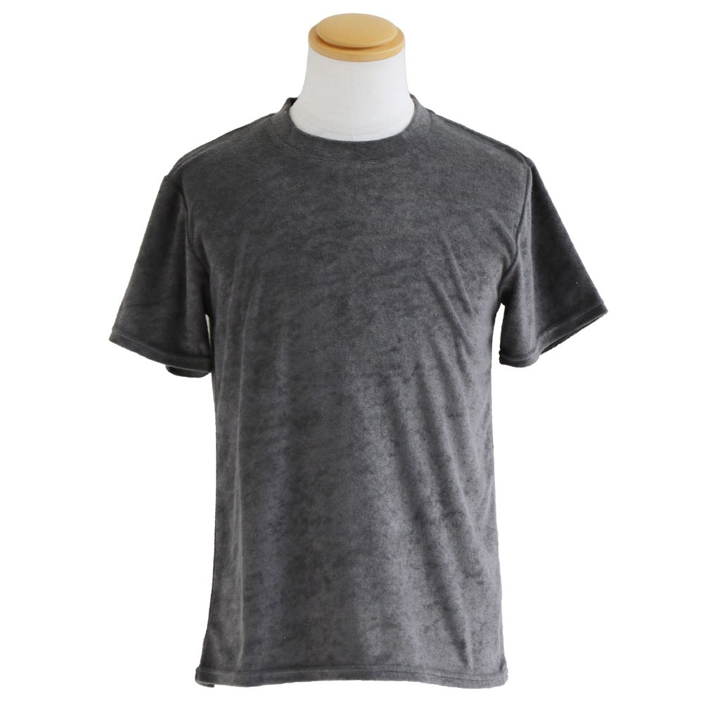 Tシャツ 半袖 クルーネック メンズ  ポリエステル100％ パイル 伸縮性 軽い 涼しい すっきり...