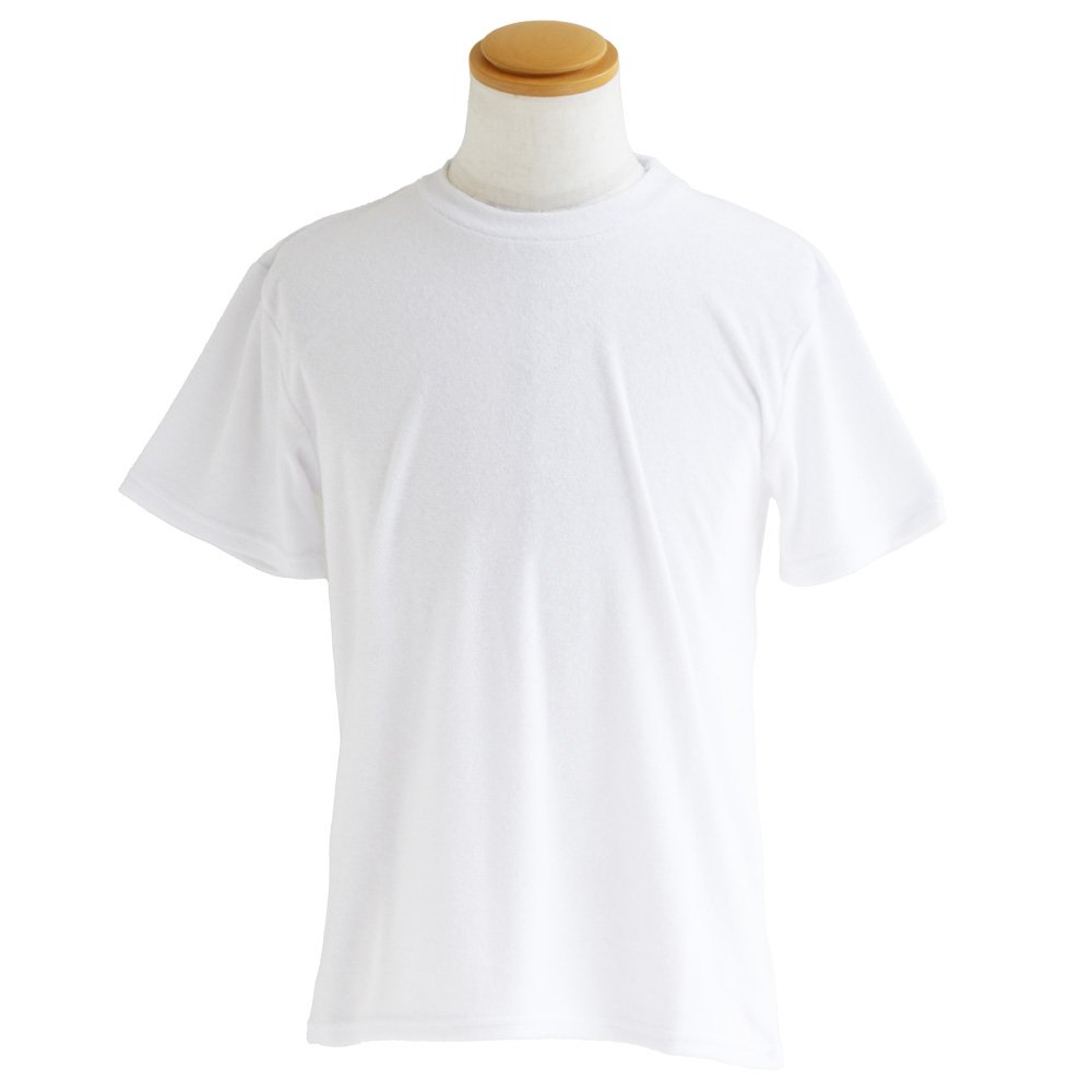 Tシャツ 半袖 クルーネック メンズ  ポリエステル100％ パイル 伸縮性 軽い 涼しい すっきり...