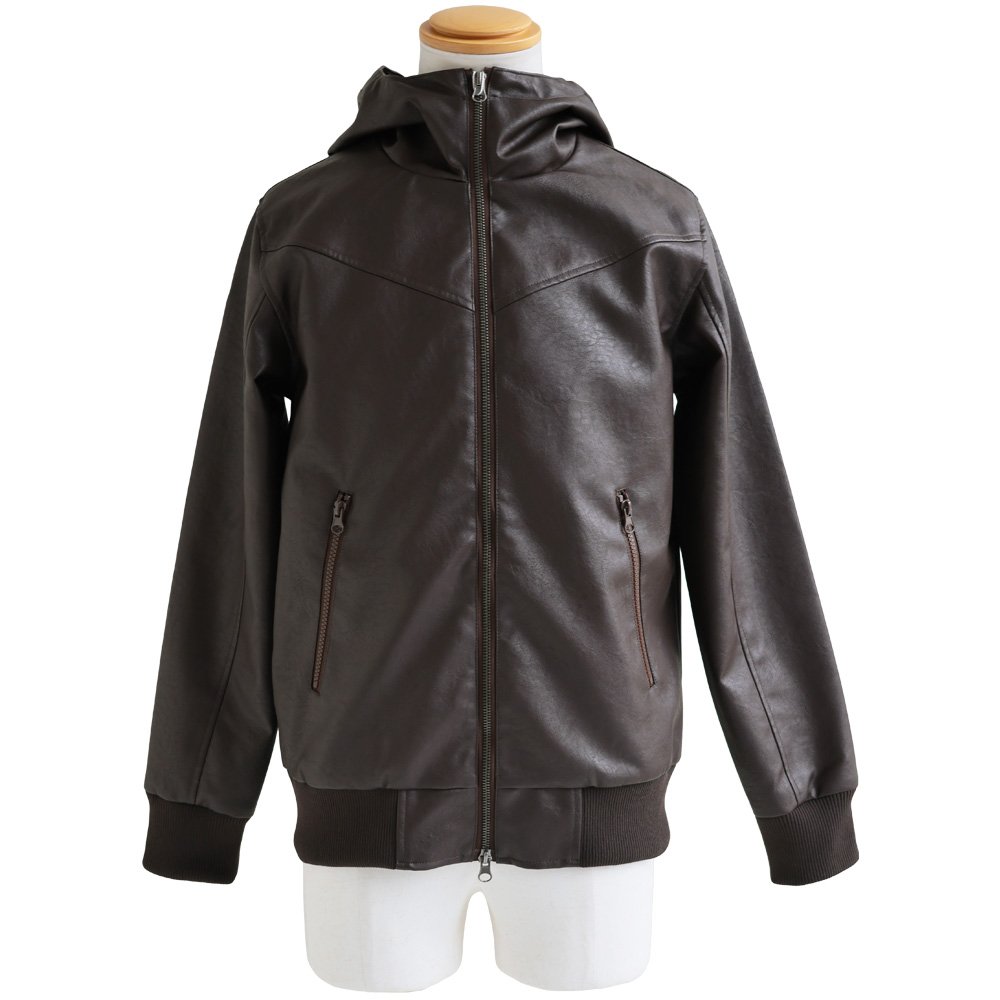 ALISTAIR ブルゾン フェイクレザー メンズ ライダース パーカー