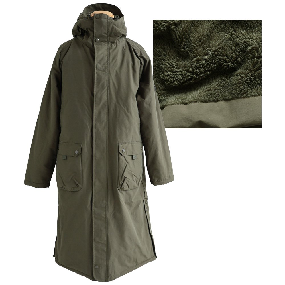 PATY ベンチコート メンズ 裏ボア Wジップ 袖リブ 軽量 撥水 ロング