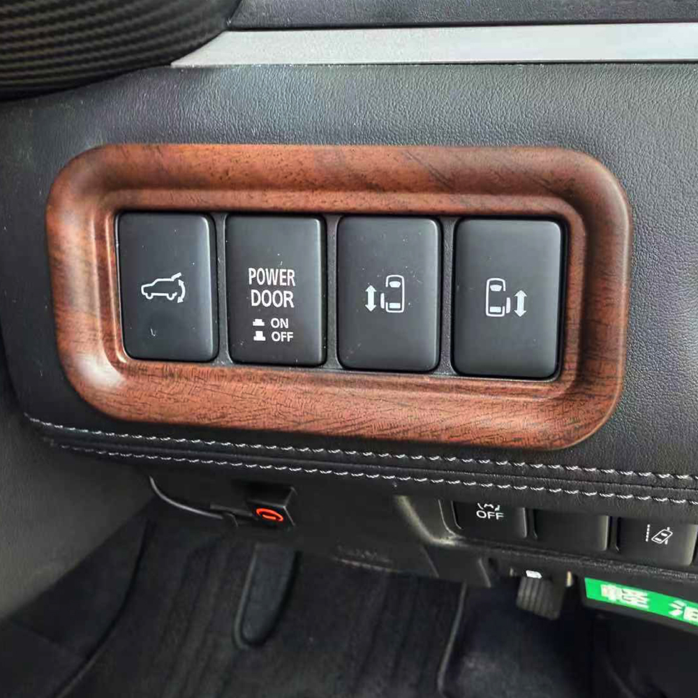 デリカD5 ハンドル周り スイッチ パネル 木目調 ブラウン 純正近似色