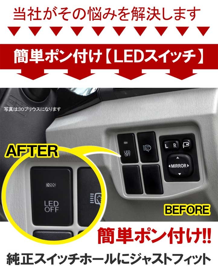 Led スイッチ カバー パネル スイッチホール インジケーター イルミ 制御 車検対策 ライト 便利グッズ Diy Vs Led Switch Nexus Japan ネクサスジャパン 通販 Yahoo ショッピング