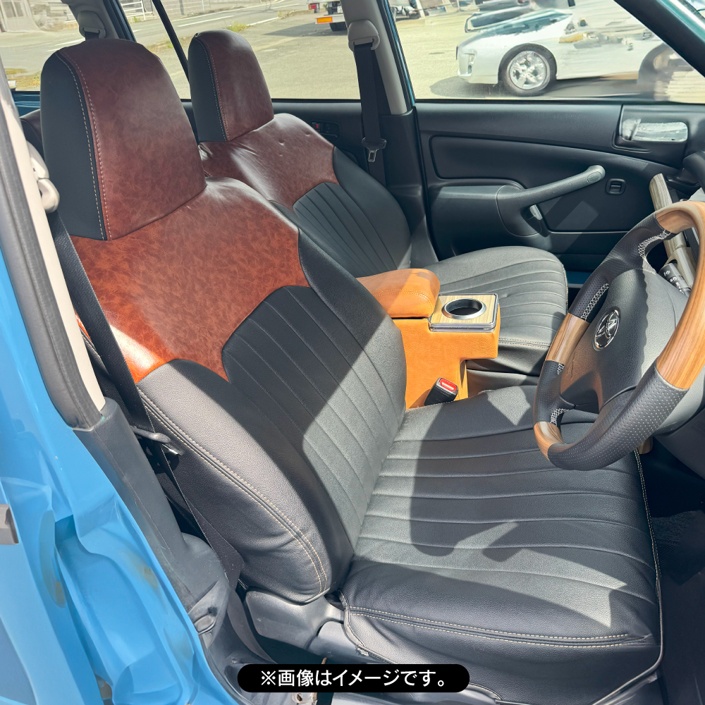 プロボックス 160系 シートカバー 全席セット PVCレザー ブラック