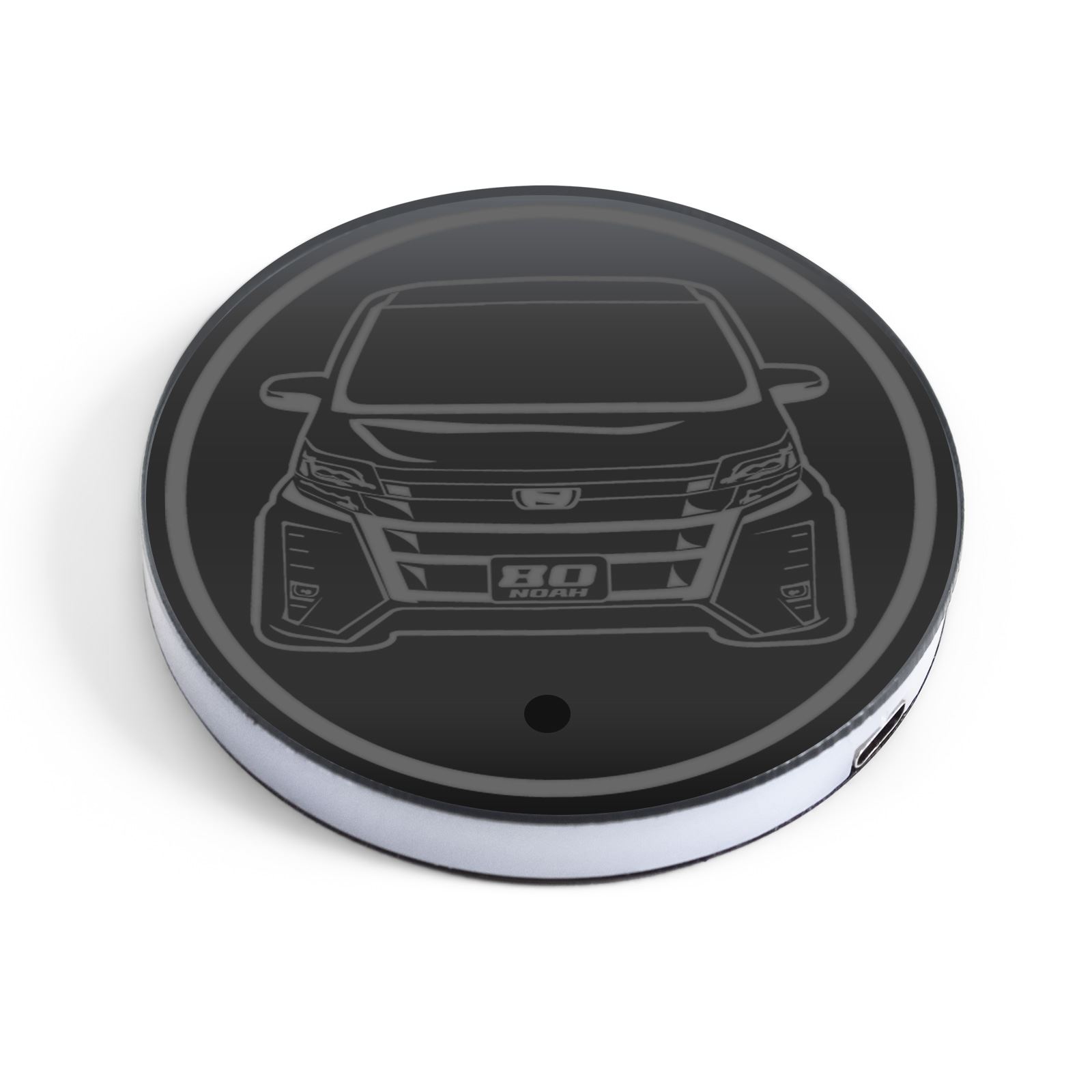 自動で光る 光センサー LED コースター ライト RGB アクリル 車