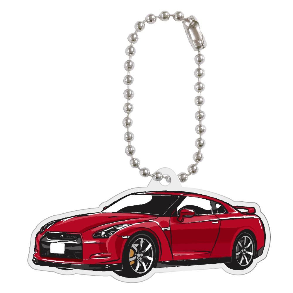 GT-R GTR R35 アクリル キーホルダー デフォルメ イラスト 愛車
