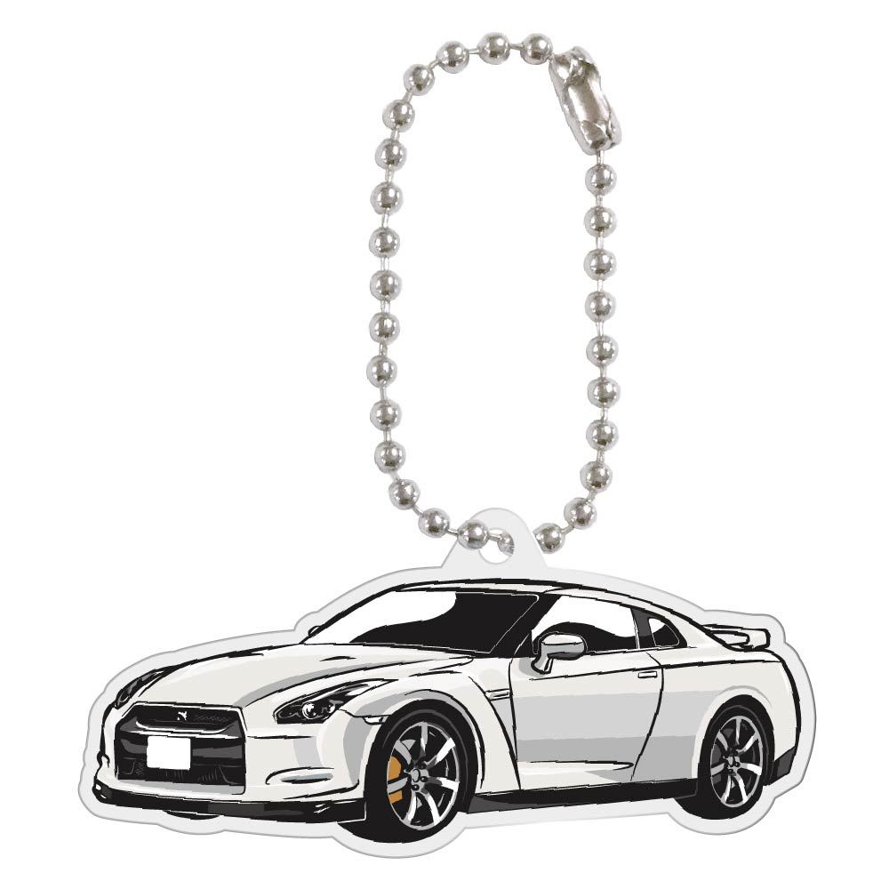 GT-R GTR R35 アクリル キーホルダー デフォルメ イラスト 愛車