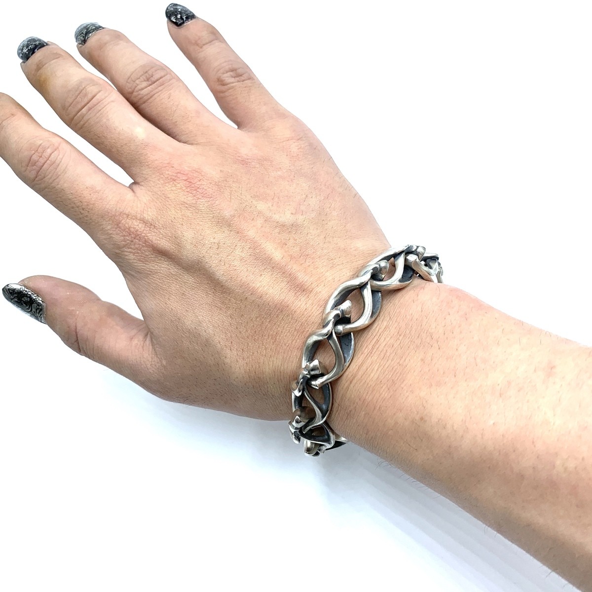 シルバー RatRace CHAIN OF KAIKA FLARE BRACELET チェーン オブ 怪火