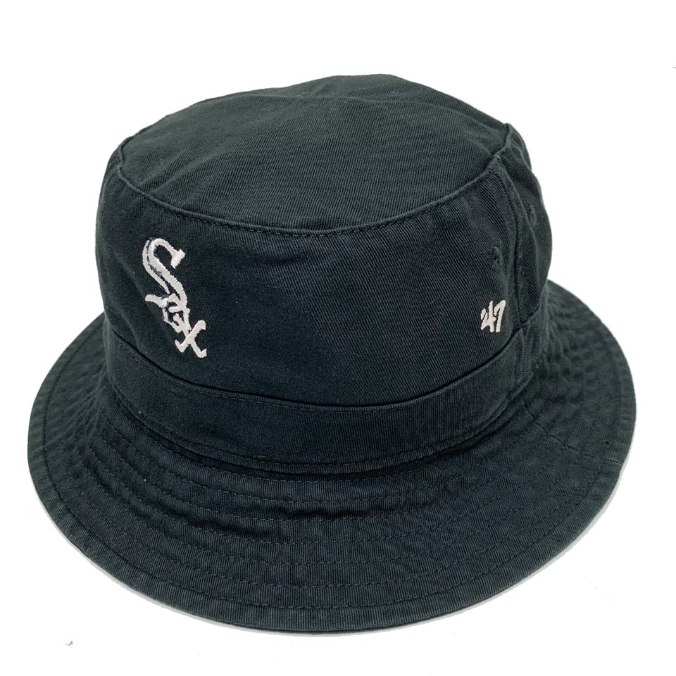 '47 フォーティーセブン バケットハット BUCKET HAT - WHITE SOX ホワイトソックス ハット 帽子 メンズ レディース ブラック BLACK 黒｜mr-vibes｜02