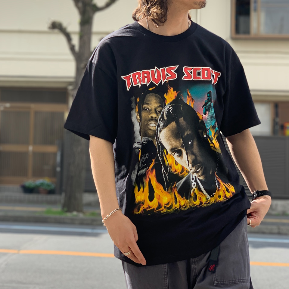 トラヴィススコット TRAVIS SCOTT FLAME S/S Tee ラップTシャツ