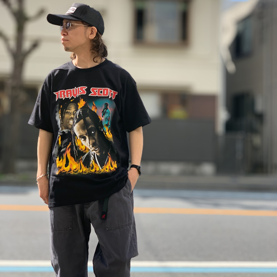 トラヴィススコット TRAVIS SCOTT FLAME S/S Tee ラップTシャツ