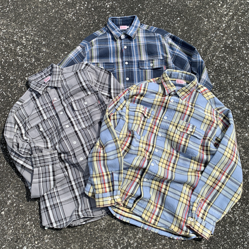 SALE セール 全3色 ビッグマック BIG MAC ネルシャツ チェックシャツ 