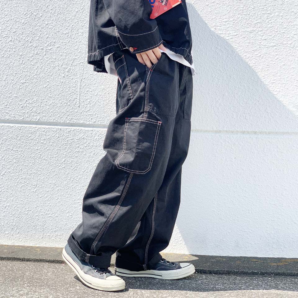 SALE セール 全3色 ビッグマック BIG MAC ベイカーパンツ CROPPED BAKER PANTS バギーパンツ デニム ブラック  BLACK DENIM