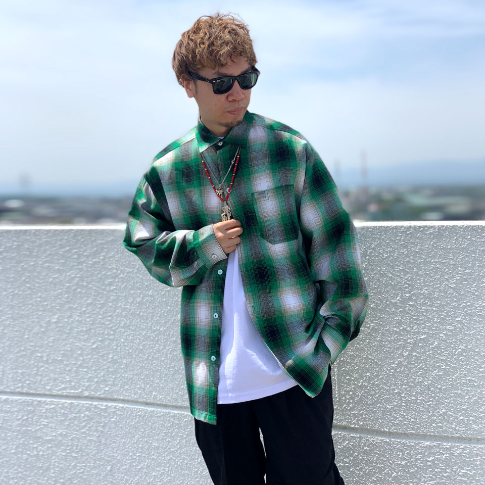 全8色 キャルトップ CALTOP カルトップ チェックシャツ OMBRE CHECK SHIRT オンブレチェック 長袖シャツ ブラック レッド  ブルー グレー ブラウン