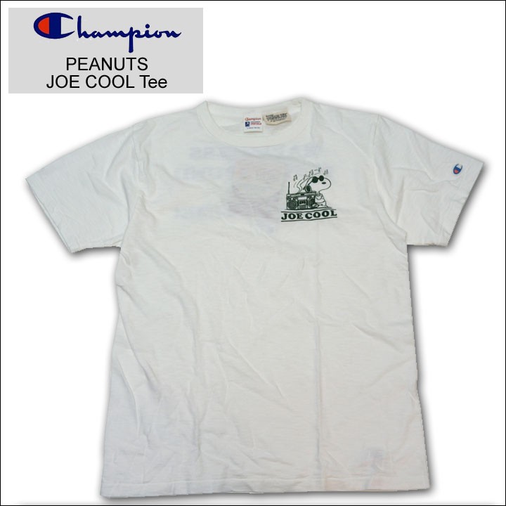 チャンピオン CHAMPION Tシャツ スヌーピー SNOOPY JOE COOL Tee ホワイト 白 WHITE C3-M303