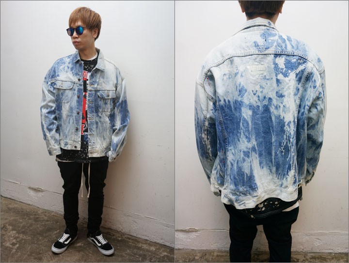 コートメール COTEMER COTE MER デニムジャケット REMAKE DENIM JACKET -DOUBLE BLEACH- #21  ブリーチ Gジャン ビッグシルエット ブルー