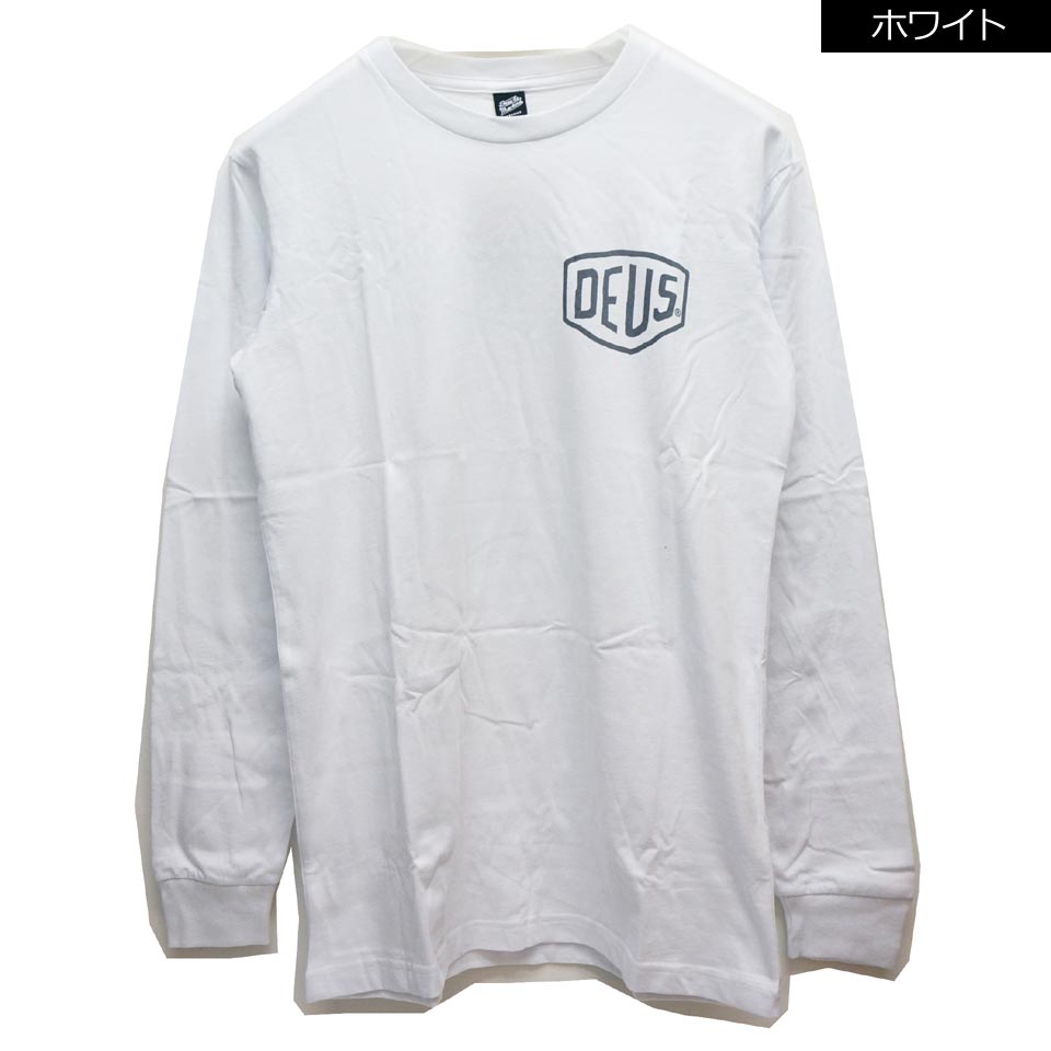 デウスエクスマキナ DEUS EX MACHINA ロンT 長袖Tシャツ VENICE L/S Tee 定番ロゴ DMA61831B ホワイト 白  WHITE ブラック 黒 BLACK