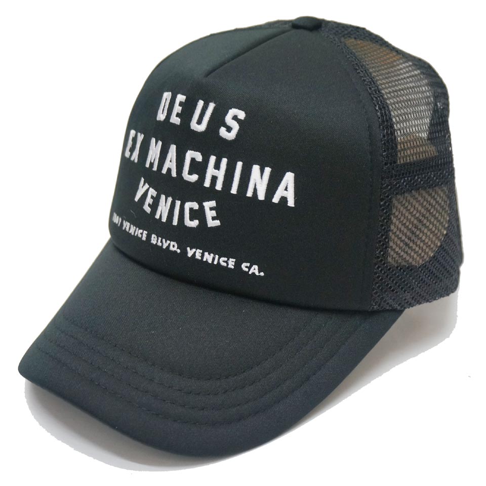 デウスエクスマキナ DEUS EX MACHINA メッシュキャップ VENICE ADDRESS TRUCKER CAP トラッカーキャップ 帽子 ブラック 黒 BLACK｜mr-vibes｜02