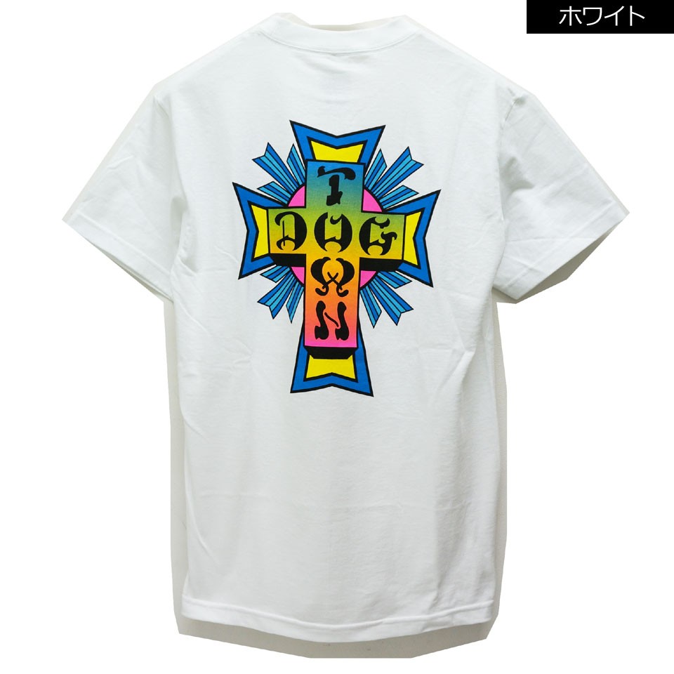 DOG TOWN WEB 未使用品 DOGTOWN 全2色 ドッグタウン DOG TOWN Tシャツ CROSS LOGO NEON