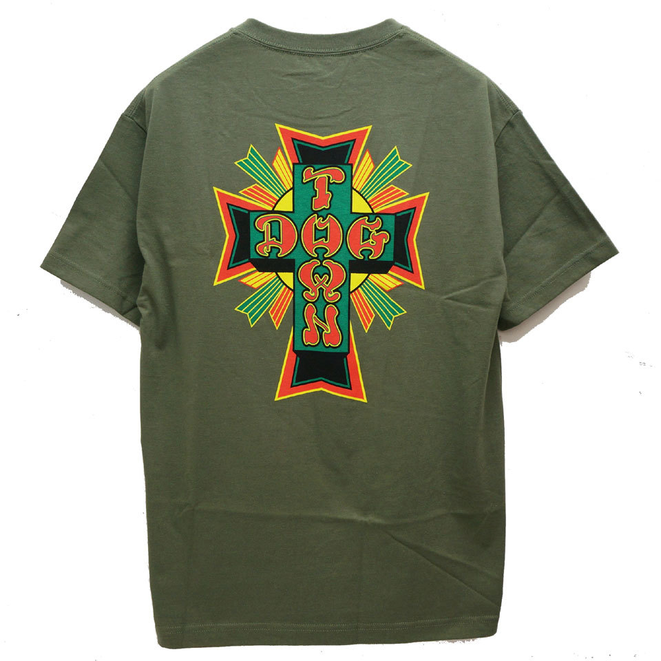 DOGTOWN（ドッグタウン） DOG TOWN Tシャツ RASTA CROSS LOGO S/S Tee