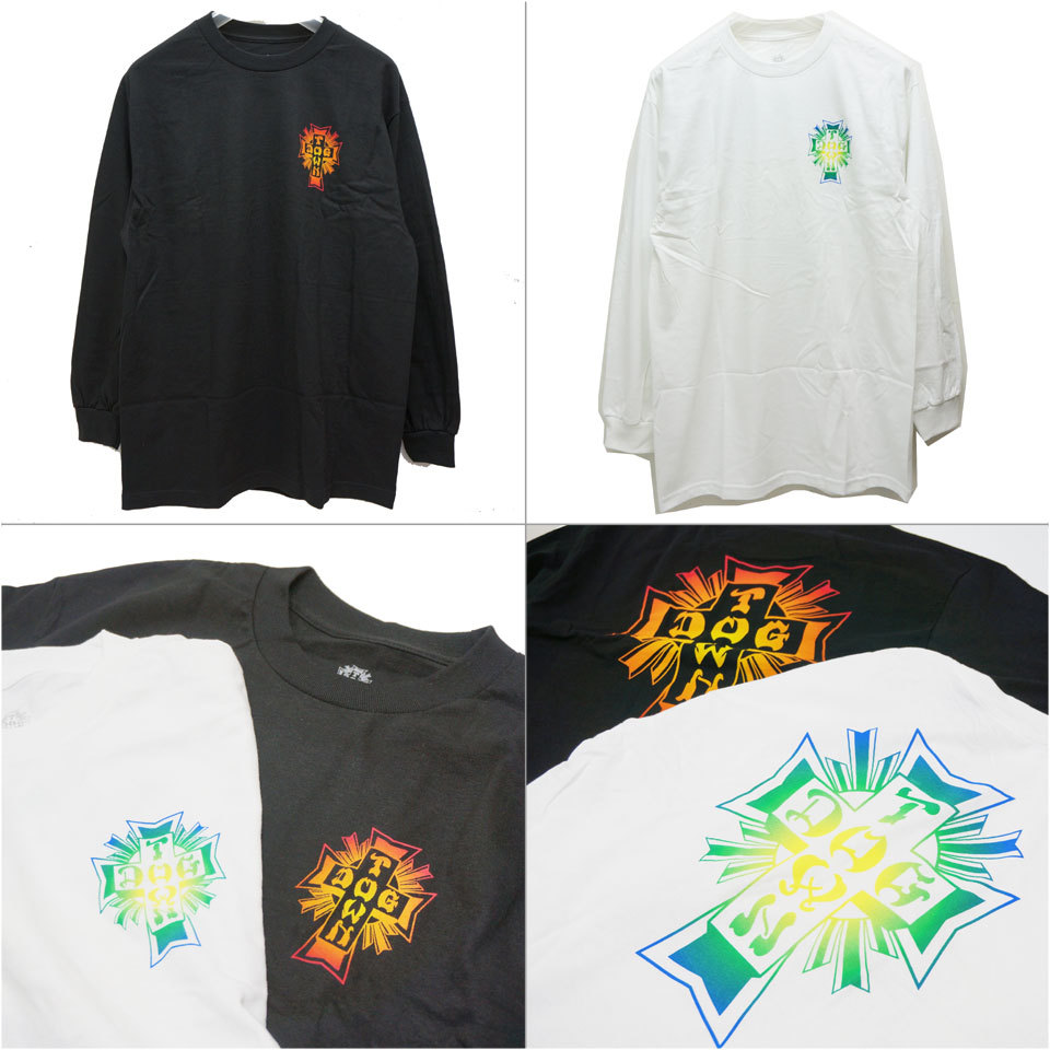 dogs ロンT ブラックバージョン DOGTOWN 全2色 ドッグタウン DOG TOWN ロンT Tシャツ FADE CROSS