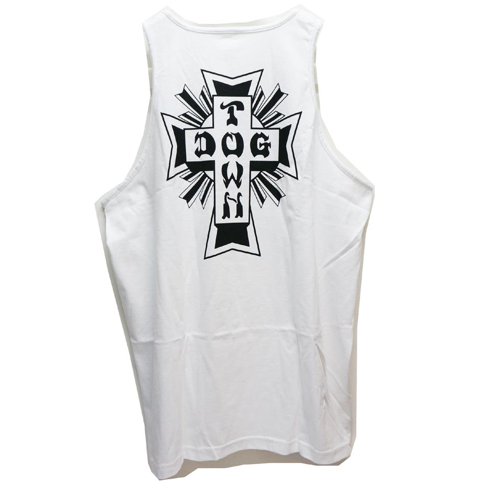 全2色 ドッグタウン DOG TOWN タンクトップ CROSS LOGO TANK TOP 定番ロゴ クロスロゴ ホワイト WHITE 白 ブラック BLACK 黒｜mr-vibes｜03