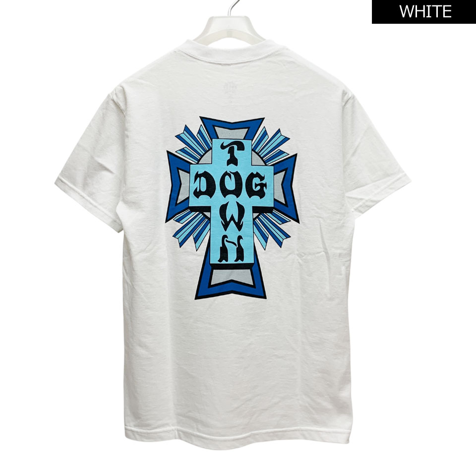 DOGTOWN（ドッグタウン） 全2色 DOG TOWN Tシャツ CROSS LOGO COLOR S