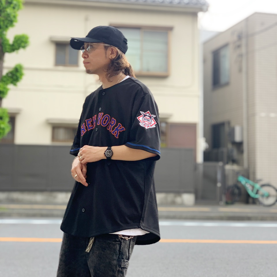 セール ファナティック MLB NY メッツ ベースボールシャツ 半袖 ジャージ fanatic - セール ファナティック MLB NY メッツ ベースボール