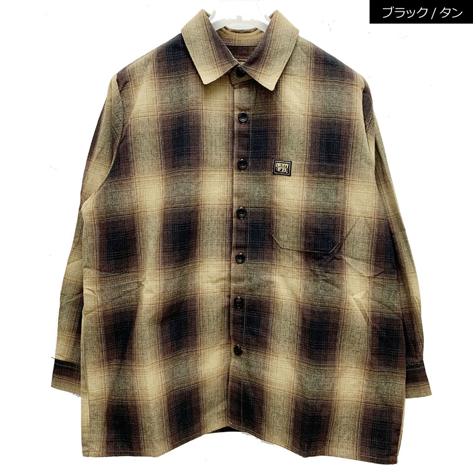 全2色 FBカウンティ FB COUTNY オンブレチェックシャツ