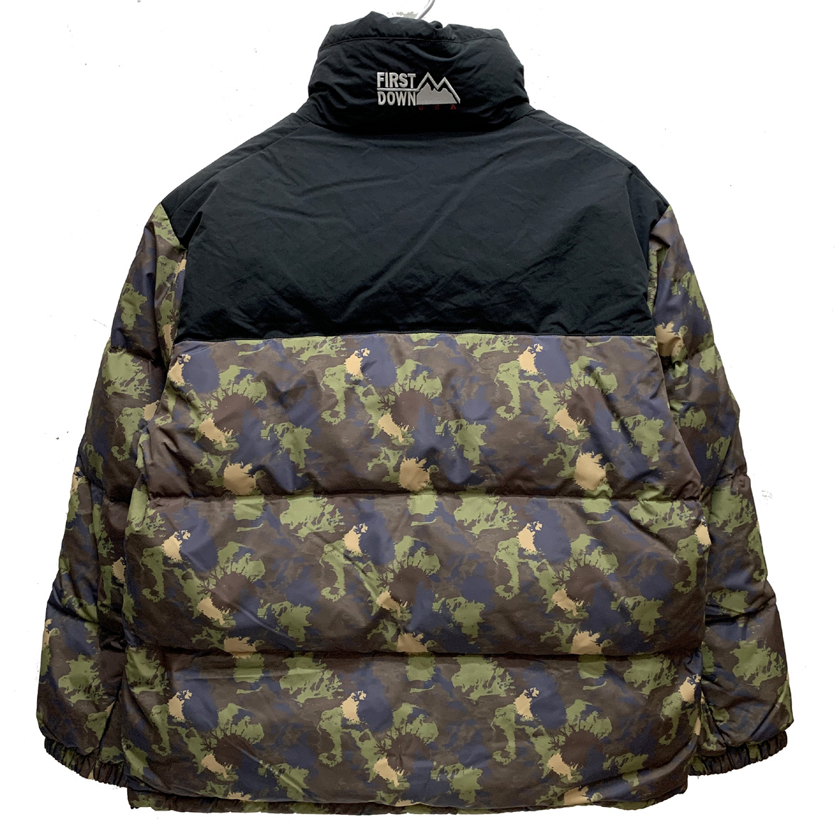 FCRB リバーシブル ダウンベスト 黒(ブラック) × 迷彩(カモ) Mサイズ FIRST DOWN ファーストダウン リバーシブル ダウンジャケット