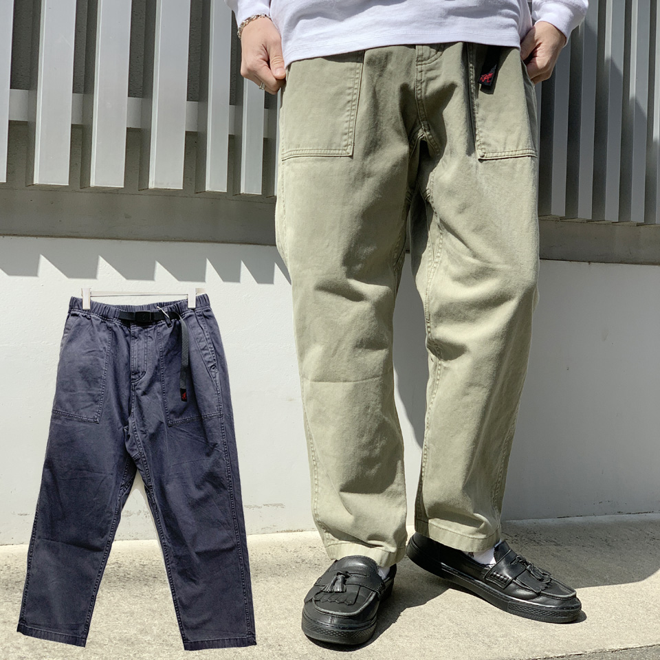 新品 未使用 GRAMICCI ルーズ テーパードパンツ XL グレージュ