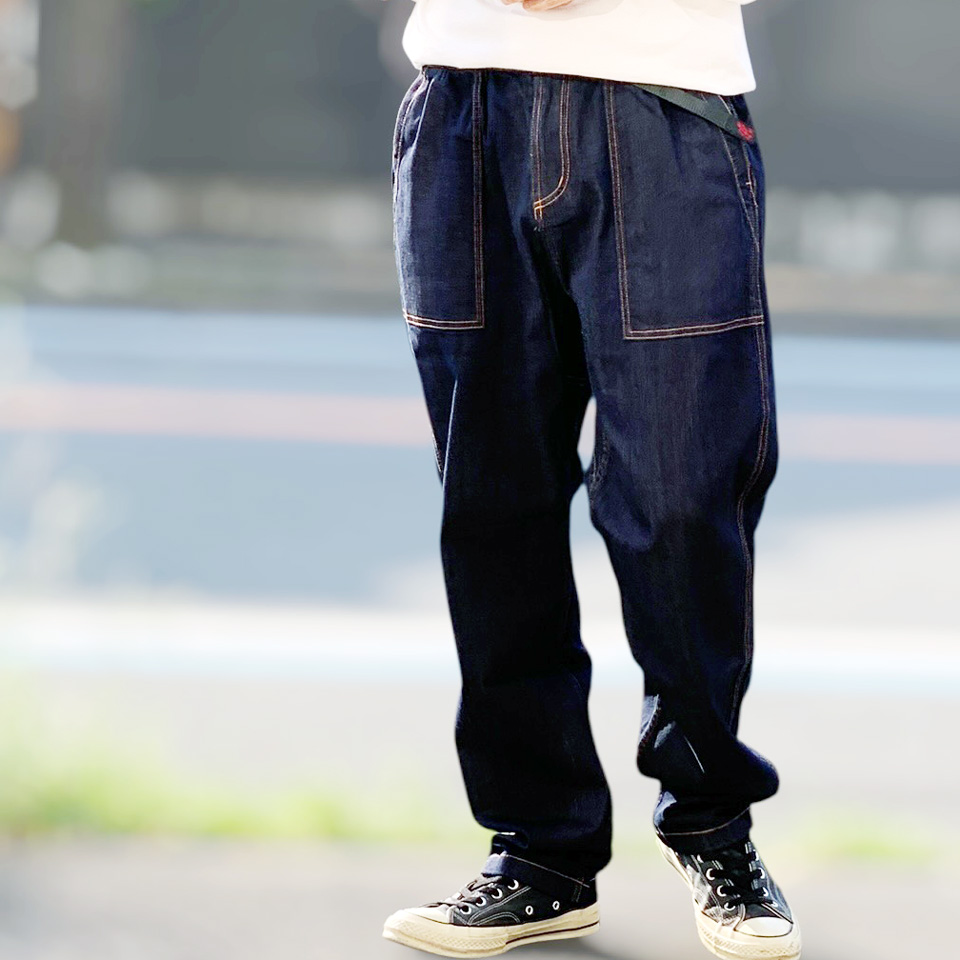 Gramicci（グラミチ） デニムルーズテーパードリッジパンツ DENIM